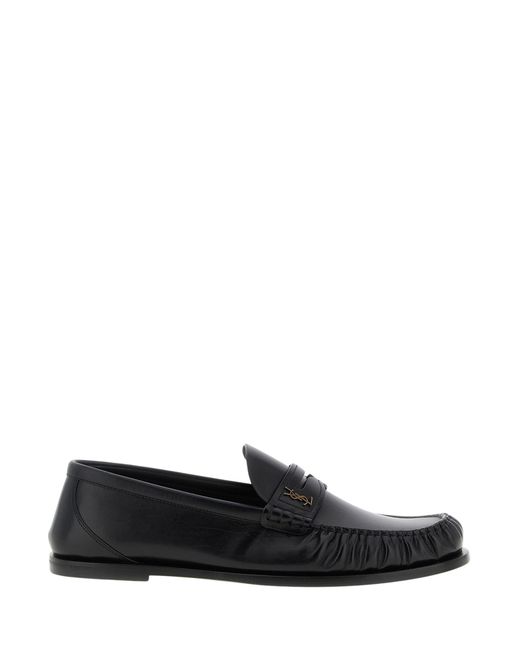 Saint Laurent Black Laurent Moccasin for men