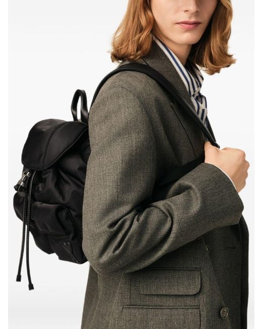 AMI Black Marcel Small Nylon Backpack