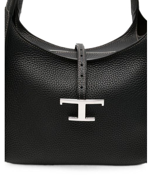 Tod's Black T-Timeless Small Leather Tote Bag