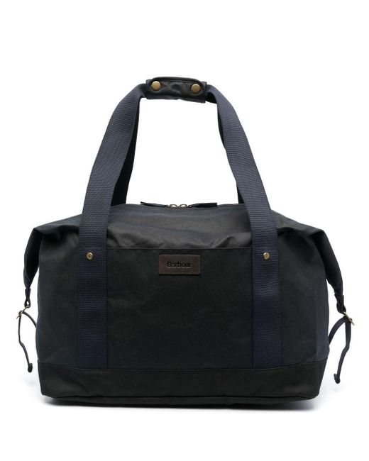 Barbour Black Essential Wax Holdall for men