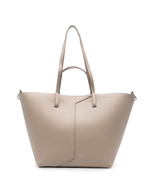 Emporio Armani Natural Medium Leather Tote Bag