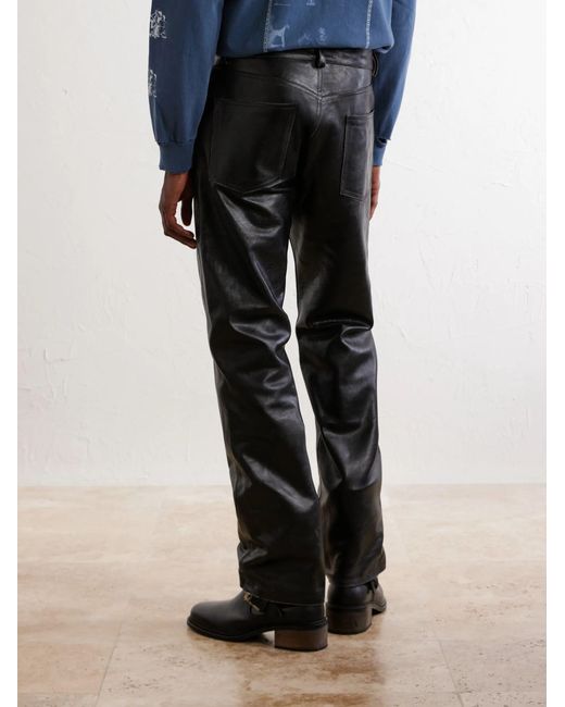 Enfants Riches Deprimes Black Leather Trousers for men