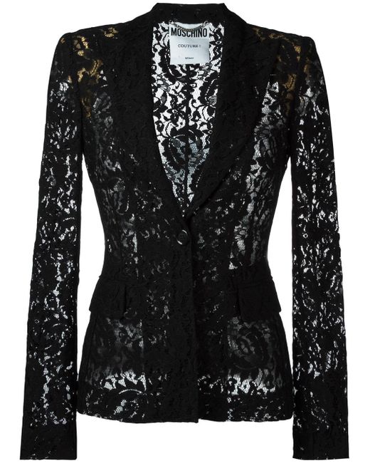 Moschino Black Lace Blazer