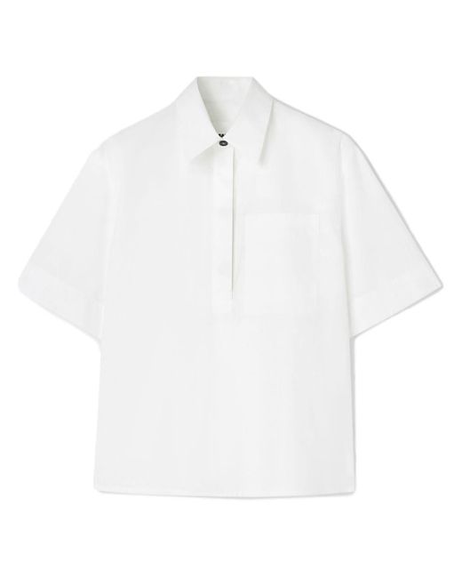 Jil Sander White Flat Collar Shirt