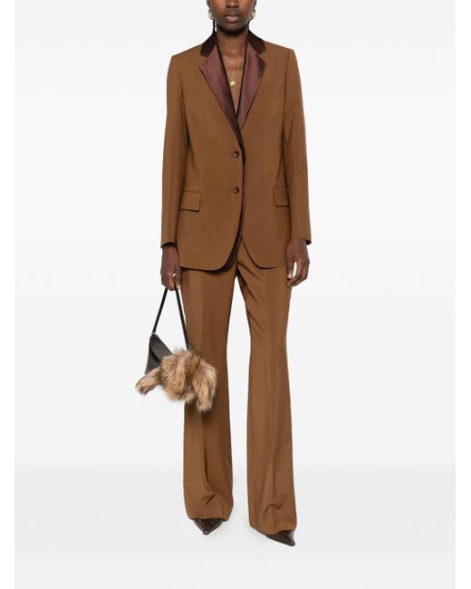 Fendi Brown Wool Single-breasted Jacket