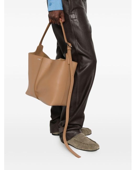 Loewe White Bilbao Medium Leather Bucket Bag