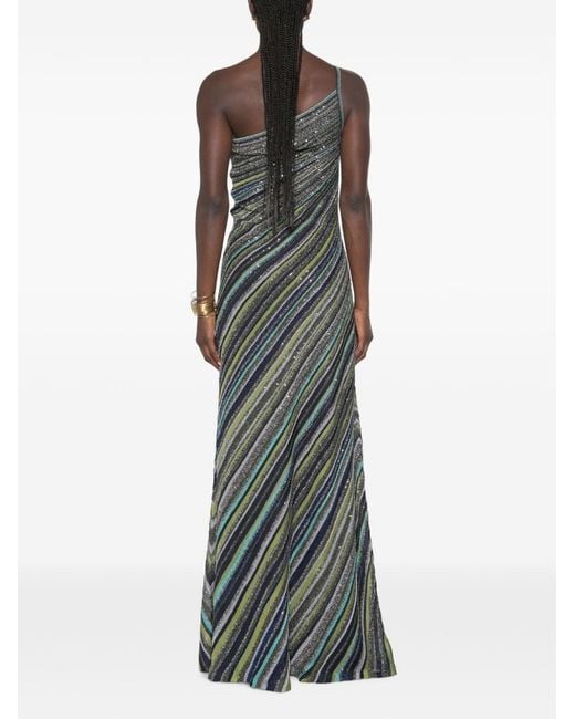 Missoni Green Striped Long Dress
