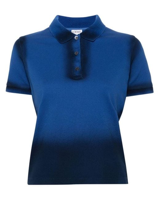 Loewe Blue Cotton Polo Shirt