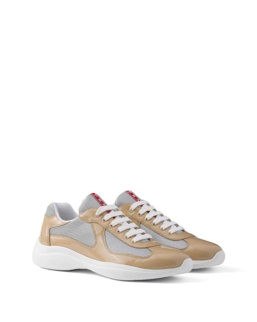 Prada White America's Cup Leather Sneakers for men
