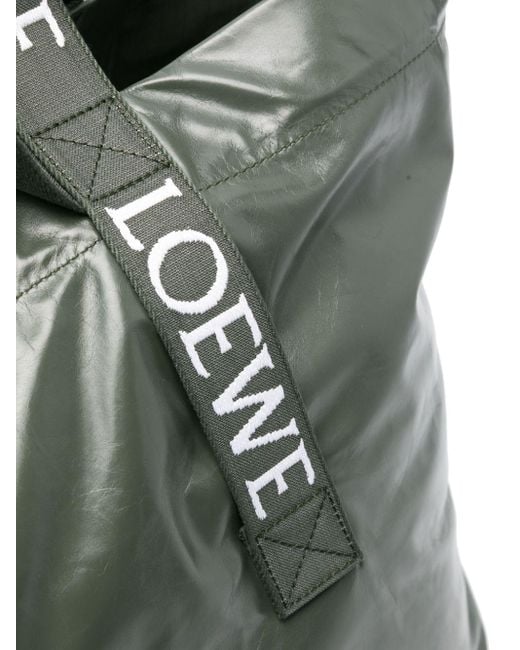 Loewe Gray Fold Shopper Paper Calfskin Tote Bag for men