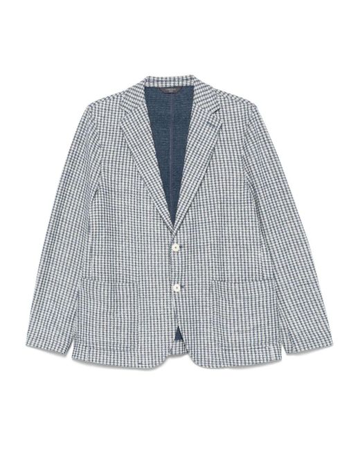 Circolo 1901 Blue Cotton And Linen Blend Jacket for men