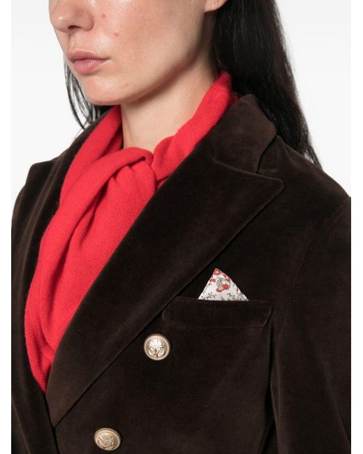 Circolo 1901 Black Cotton Double-Breasted Jacket