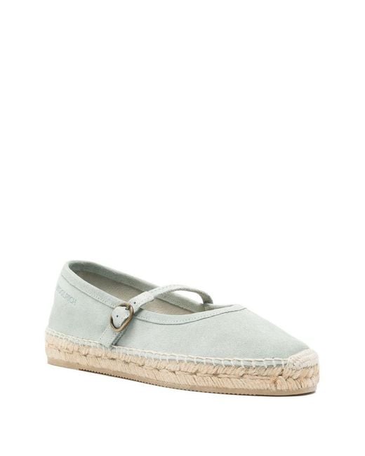 Woolrich White Suede Leather Ballets