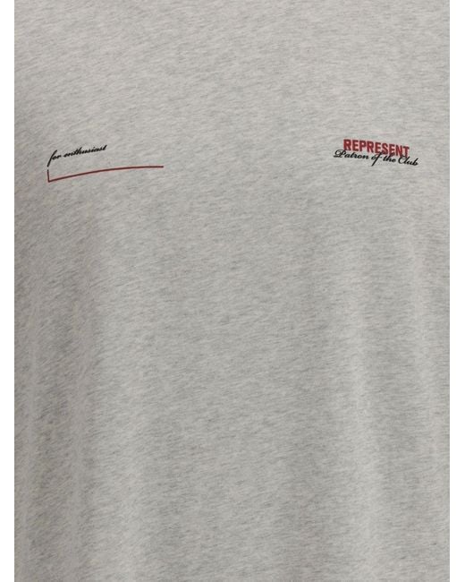 Represent Gray Patron Of The Club T-Shirt for men