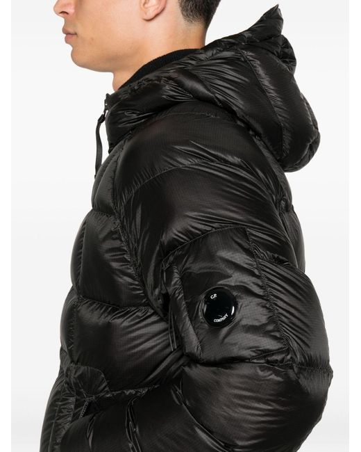 C P Company Black Short Down Jacket for men