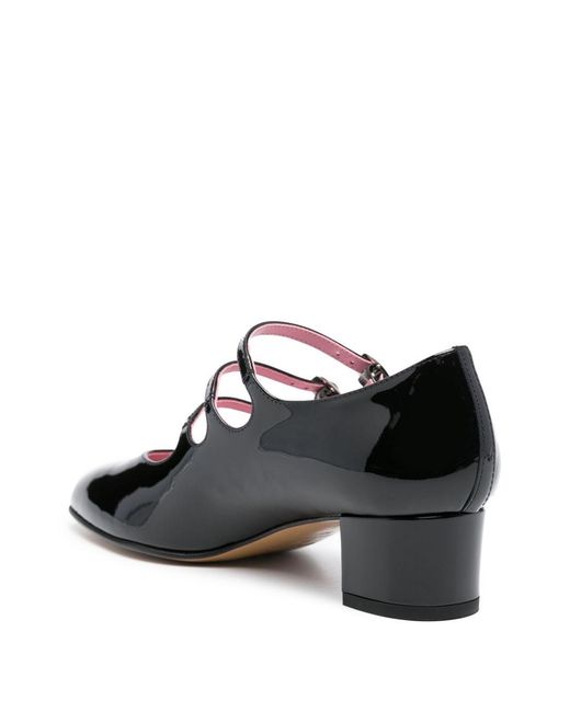 CAREL PARIS Black Kina Patent Leather Pumps