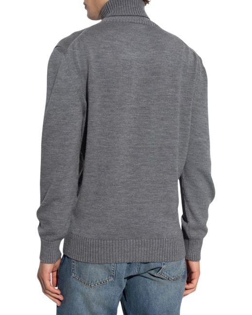 Paul & Shark Gray Turtleneck Sweater for men