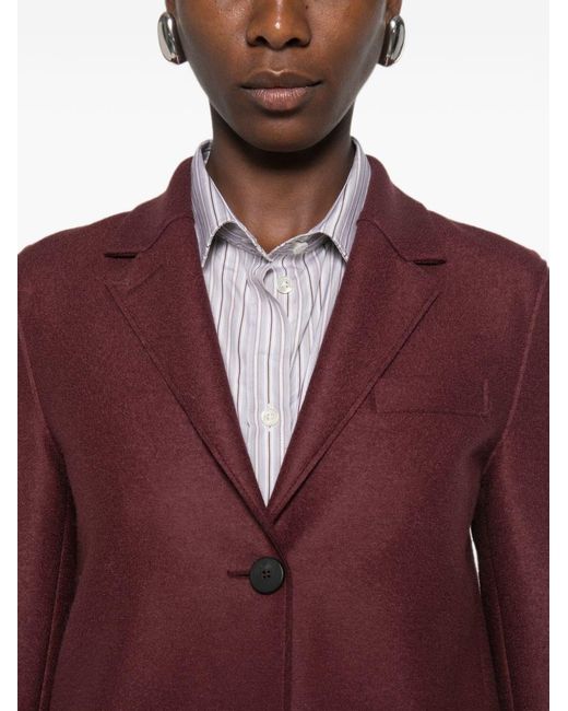 Harris Wharf London Red Wool Single-Breasted Blazer Jacket