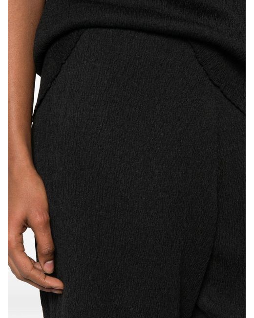 The Row Black Omero Silk Trousers