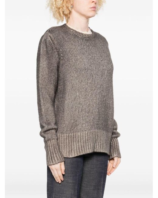 Avant Toi Gray Cashmere Crewneck Pullover