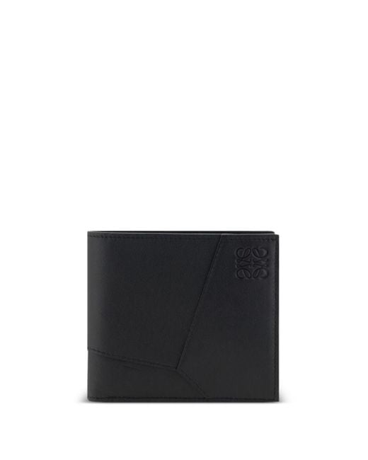 Loewe Black Puzzle Edge Leather Bifold Wallet for men