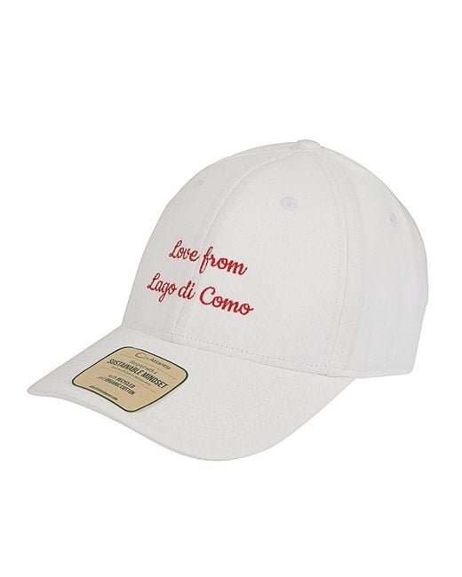 TESSABIT PRIVATE LABEL White Love From Lago Di Como Baseball Cap