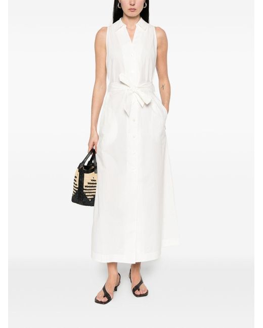 Woolrich White Cotton Chemisier Dress