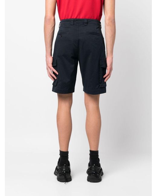 Woolrich Blue Side Cargo-pocket Shorts for men