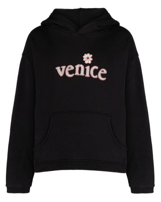 ERL Black Venice Cotton Hoodie for men