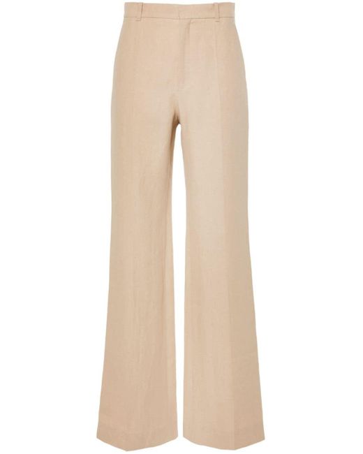 Chloé Natural High-waist Wide-leg Trousers