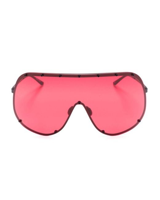 Rick Owens Pink Shield Sunglasses