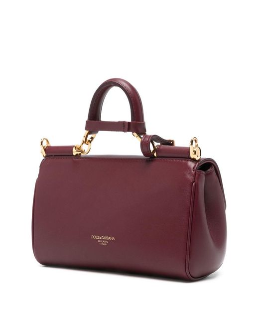 Dolce & Gabbana Purple My Sicily Mini Leather Handbag
