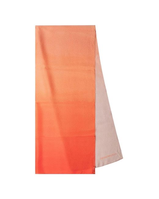 Emporio Armani Orange Printed Stole