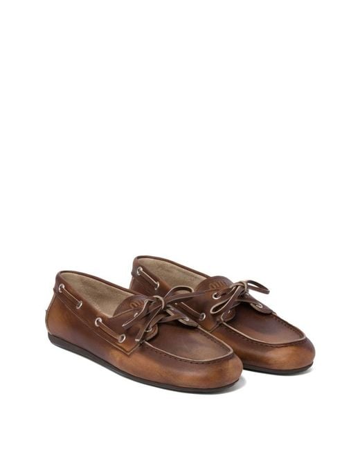 Miu Miu Brown Low Shoes