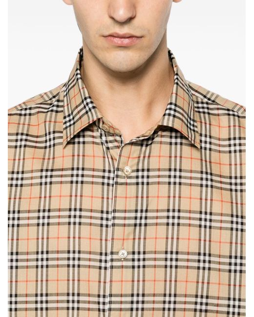 Burberry Natural Check Cotton Shirt for men