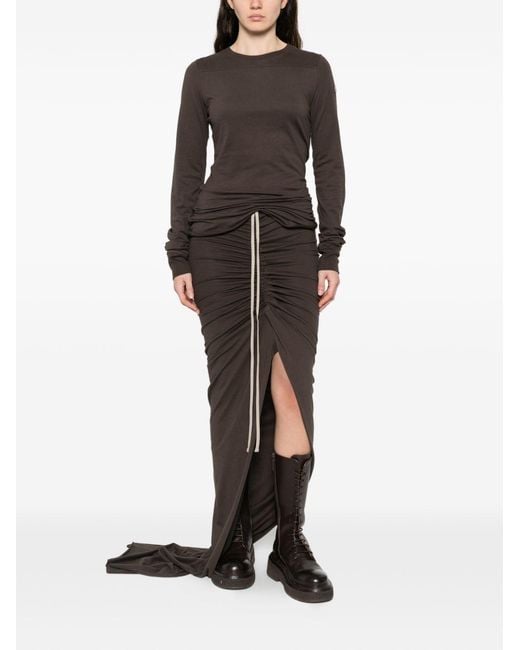 Moncler Brown Cotton Long Skirt