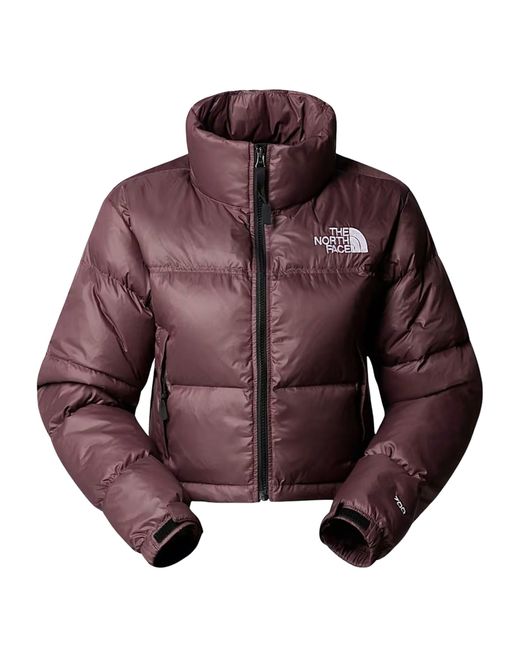 The North Face Red Nuptse Crop Jacket