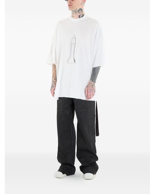 Rick Owens White Level T T-Shirt for men