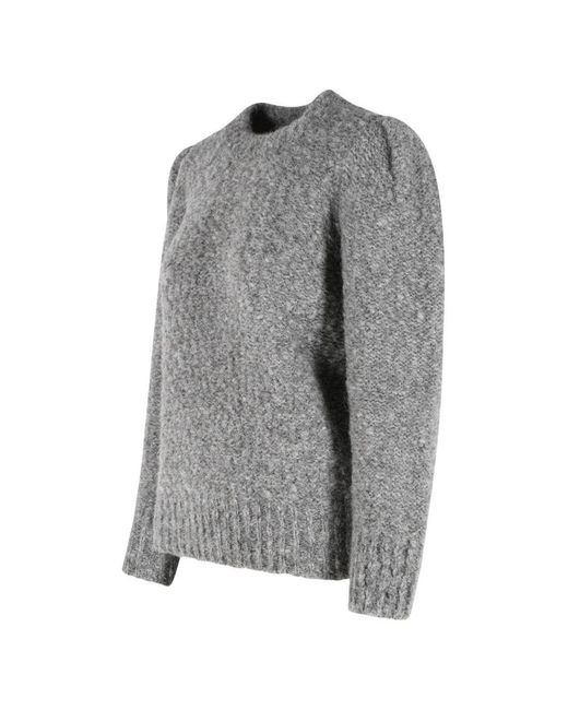 Isabel Marant Gray Emma Wool Crewneck Sweater