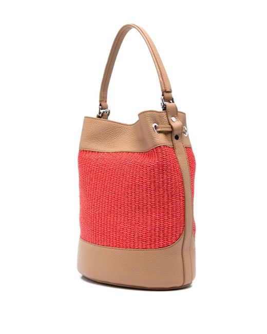 Zanellato Red Mondà Vimini Small Bucket Bag