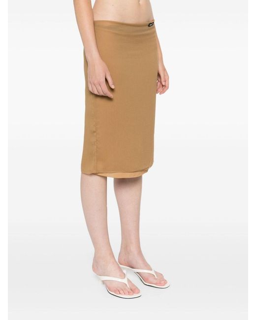 Miu Miu Natural Silk Mini Skirt