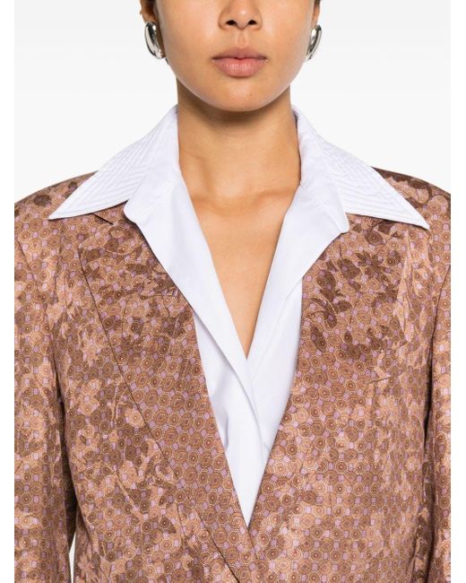 Dries Van Noten Pink Bastis Single-Breasted Jacket