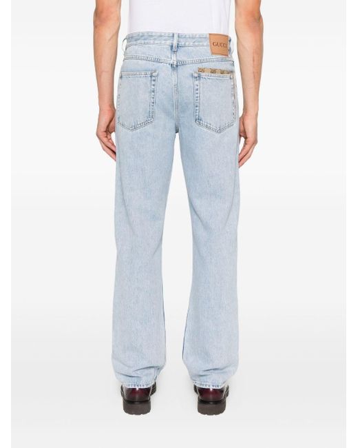 Gucci Blue Washed Denim Jeans for men