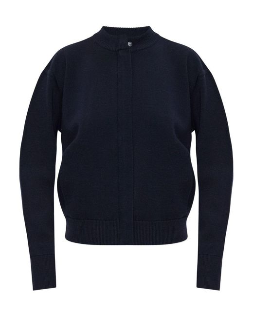 Max Mara Blue Wool Cardigan