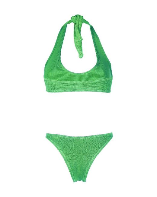 Reina Olga Green Pilou Bikini Set