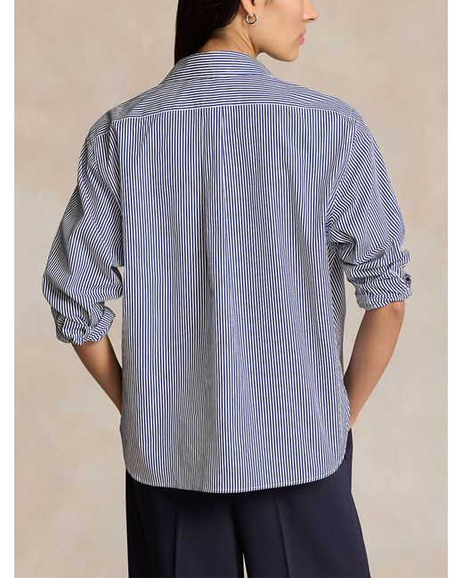 Polo Ralph Lauren Blue Boxy Striped Shirt