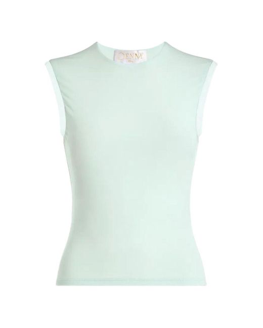 Genny Green Sleeveless Jersey Top