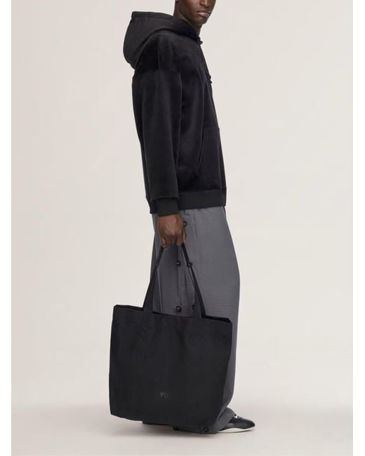 Y-3 Black Nylon Tote Bag for men