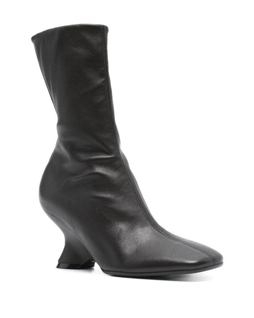 Dries Van Noten Black Leather Boots