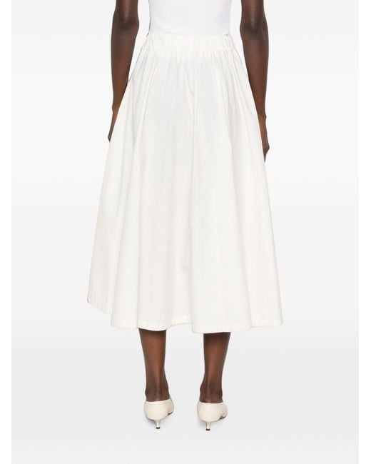 White Sand White Cotton Long Skirt